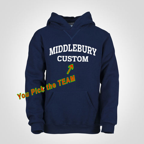 Full Custom Middlebury Hockey Jerseys (Youth AWAY-NAVY) Youth Medium (Navy)