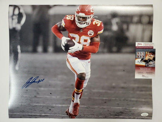 Christian Okoye Signed Pro-Edition White Football Jersey (JSA) — RSA