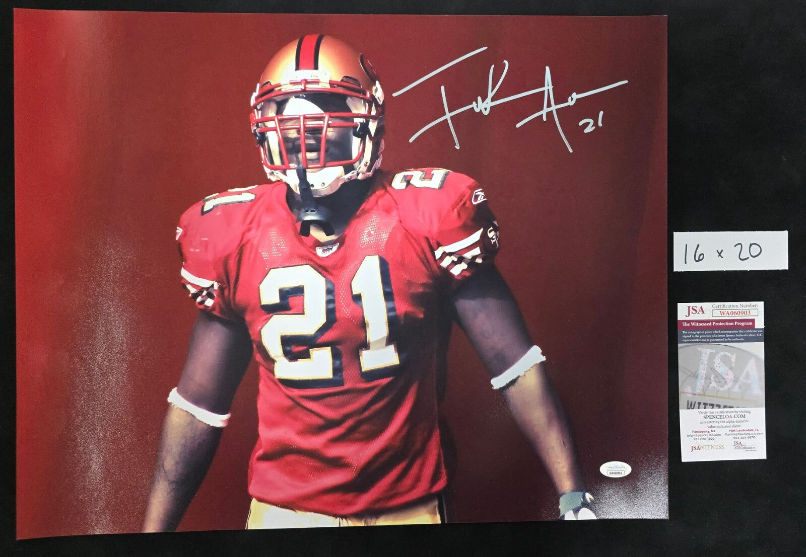 San Francisco 49Ers Frank Gore Autographed Signed 16X20 Photo Jsa Coa