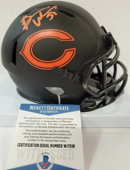 Charles Tillman Signed Chicago Bears Eclipse Mini Helmet Beckett Coa