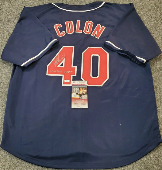 Bartolo Colon Cleveland Indians Signed Autographed White #40 Custom Jersey  JSA Witnessed COA at 's Sports Collectibles Store