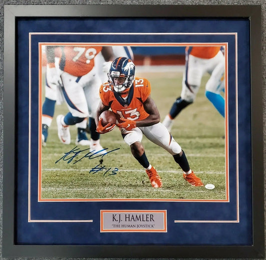 Kj Hamler Autographed Signed Denver Broncos 11X14 Photo Jsa Coa