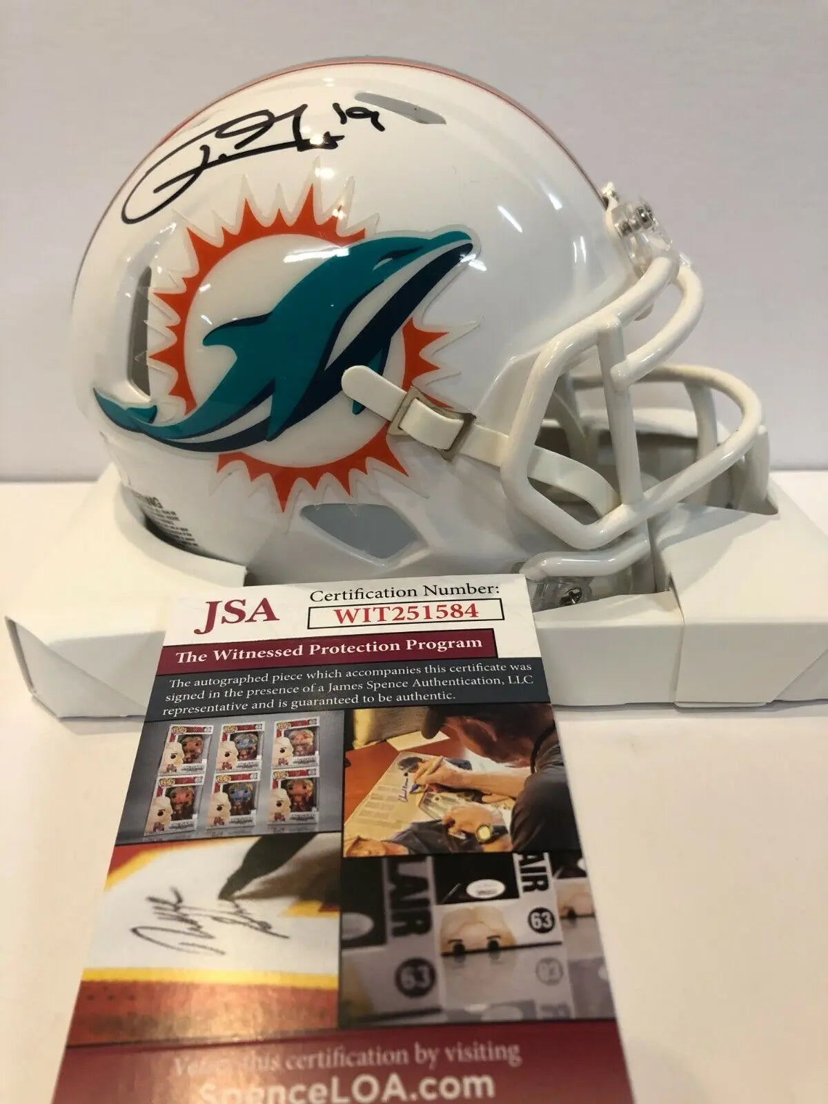 Jakeem Grant Autographed Signed Miami Dolphins Mini Helmet Jsa Coa