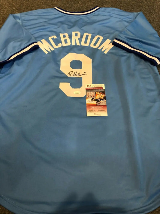 Ryan McBroom Signed Kansas City Royals Custom Jersey (JSA Witness COA)