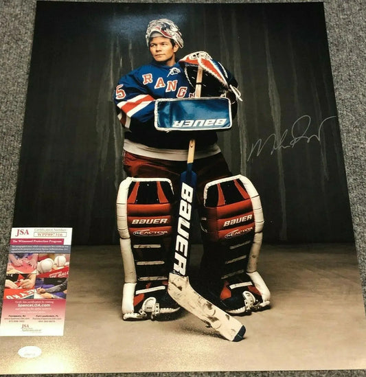 Lot Detail - Mike Richter Signed Rangers Poster & Badgers Photo (2)