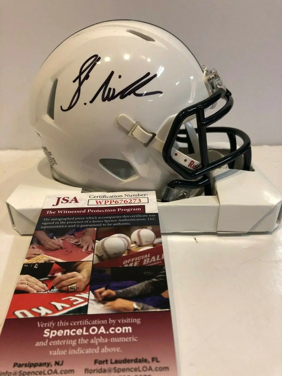 Shareef Miller Autographed Signed Penn State Mini Helmet Jsa Coa