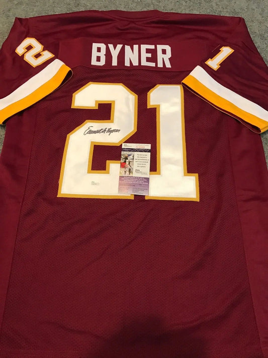 Earnest Byner Signed Washington Redskin Throwback Jersey (JSA COA