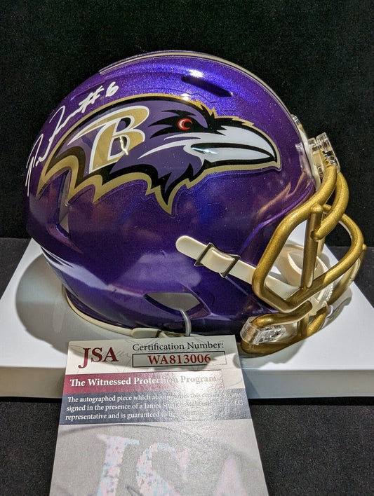 Justin Tucker Signed Baltimore Ravens Mini-Helmet (JSA COA) 5xPro Bowl  Kicker