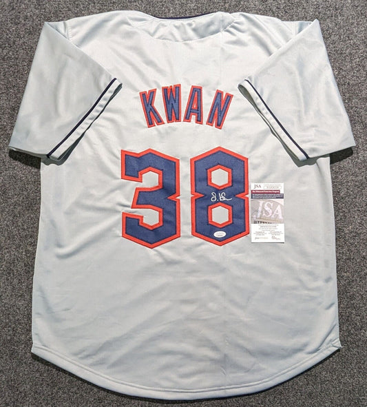 CLEVELAND GUARDIANS- STEVEN KWAN AUTOGRAPH RED REPLICA NIKE JERSEY JSA  AI81937