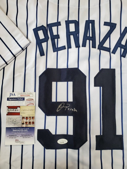 Deivi Garcia Autographed Signed N.Y. Yankees Style Custom Jersey Jsa Coa