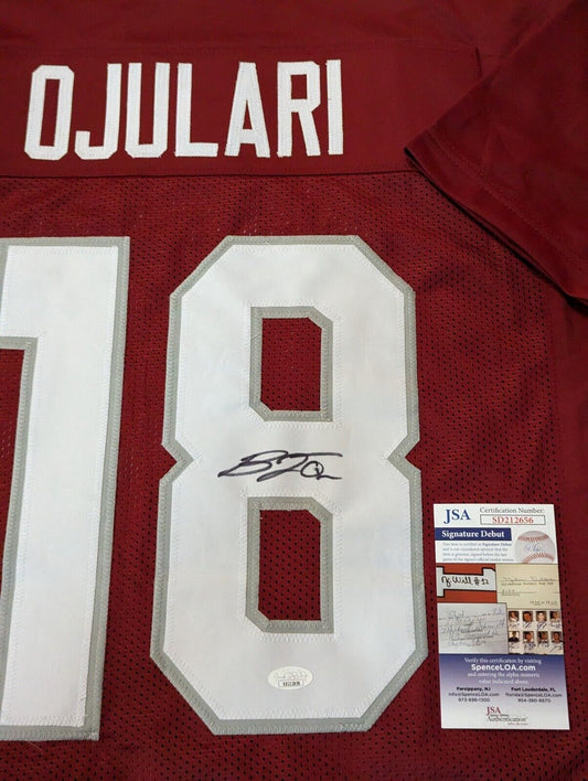 B.J. Ojulari Autographed Signed Arizona Cardinal Jersey (JSA COA) Cards 2Nd  Rnd Pk / LSU Tiger