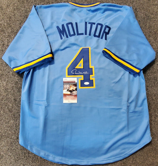 Autographed/Signed Paul Molitor Milwaukee Pinstirpe Baseball Jersey Beckett  BAS COA at 's Sports Collectibles Store