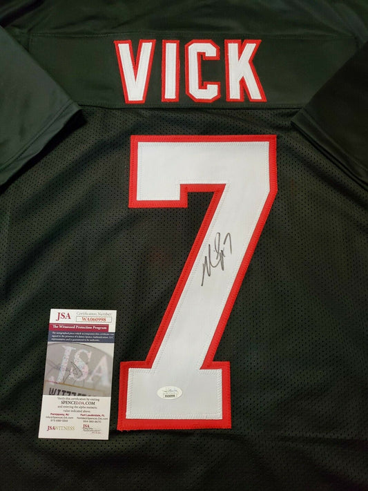 Michael Vick Signed Philly Eagles Black Jersey (JSA COA) 4xPro
