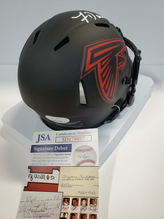 Michael Vick Signed Atlanta Falcons Riddell Speed Mini Helmet – Schwartz  Sports Memorabilia