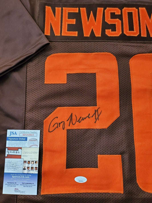 Bernie Kosar Cleveland Browns Signed Brown Custom Football Jersey (SS COA)