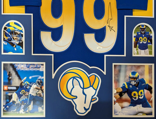 Framed St. Louis Rams Aaron Donald Autographed Signed Jersey Jsa Coa – MVP  Authentics