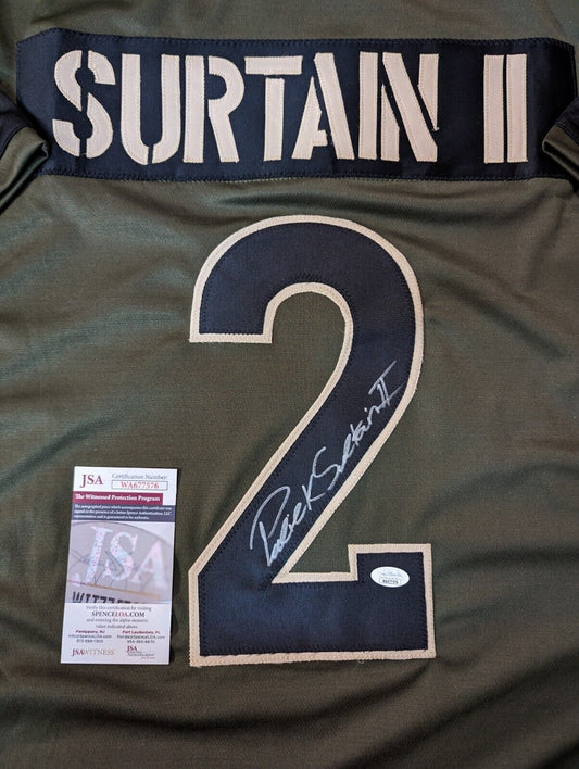 Press Pass Collectibles Patrick Surtain II Authentic Signed Navy Blue Pro Style Jersey JSA Witnessed