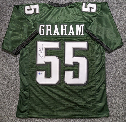 Brandon Graham Philadelphia Eagles Autographed Framed Green Football Jersey  - Dynasty Sports & Framing