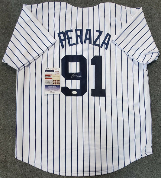 Deivi Garcia Autographed Signed N.Y. Yankees Style Custom Jersey