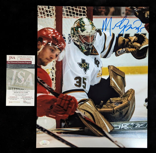 Marty Turco autographed Hockey Card (Dallas Stars, SC) 2001 Topps Stars  Spotlights #147