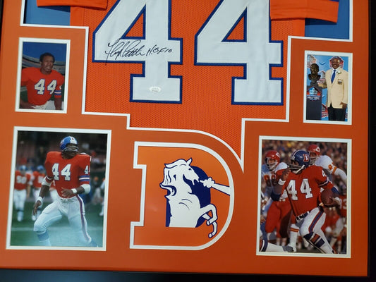 John Elway Denver Broncos Autographed Orange Home Jersey Deluxe Frame –  Latitude Sports Marketing