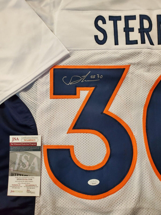 Terrell Davis Denver Broncos Signed Autographed Blue #30 Custom Jersey –