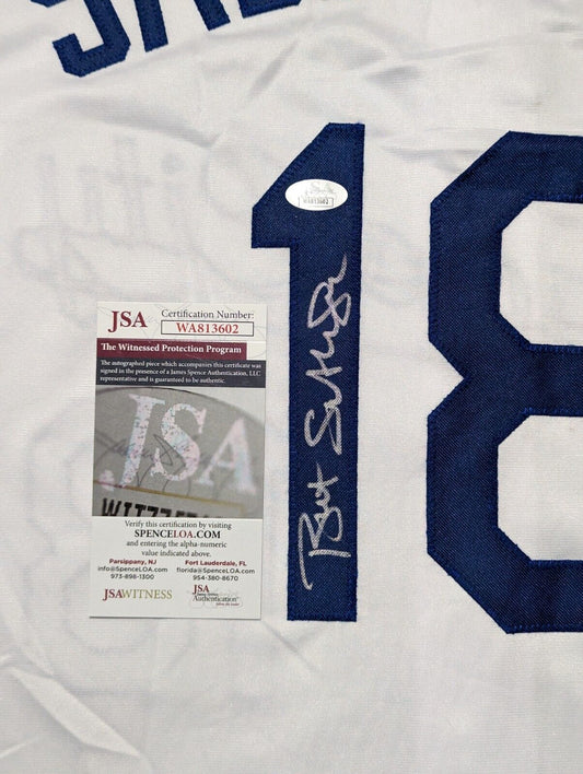 Bret Saberhagen Autographed Kansas City Custom Gray Baseball Jersey -BAS