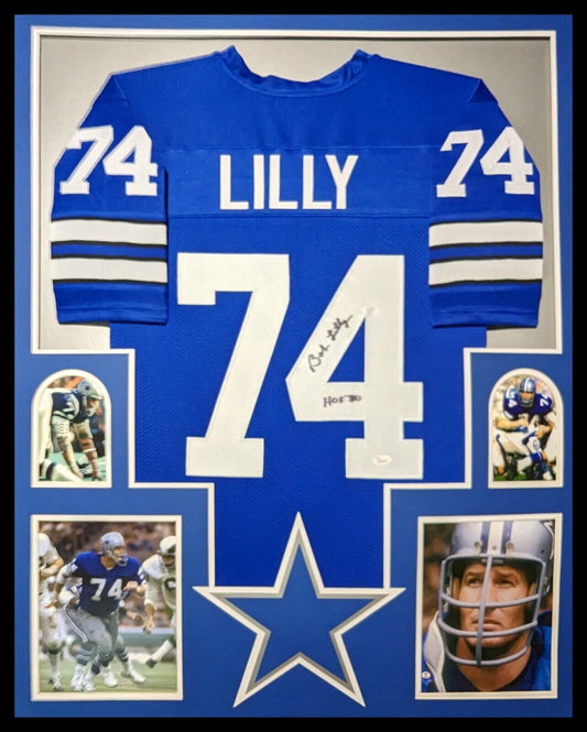 Dallas Cowboys Bob Lilly Signed Navy Throwback Jersey w/HOF'80 - Schwartz  Authenticated