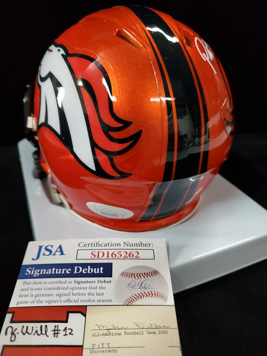 Denver Broncos Damarri Mathis Autographed Salute To Service Mini