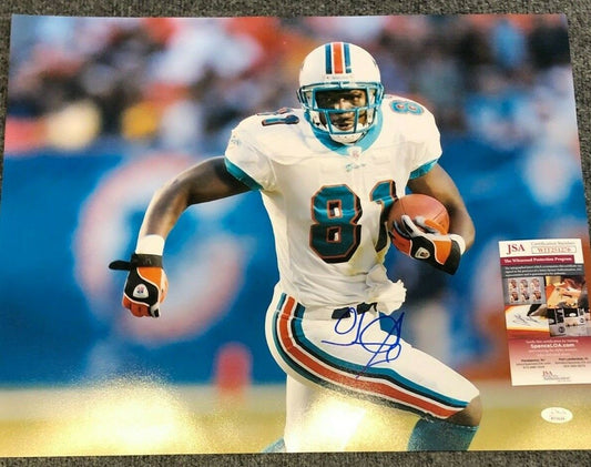 Jason Taylor Signed Miami Dolphins 36x39 Framed Jersey (JSA COA