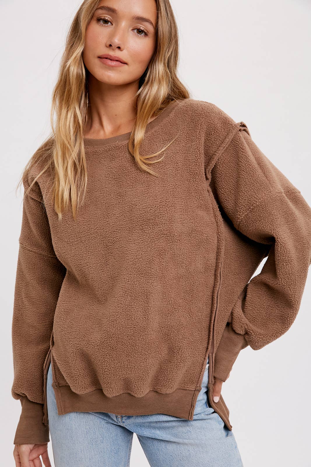 Crewneck Teddy Pullover