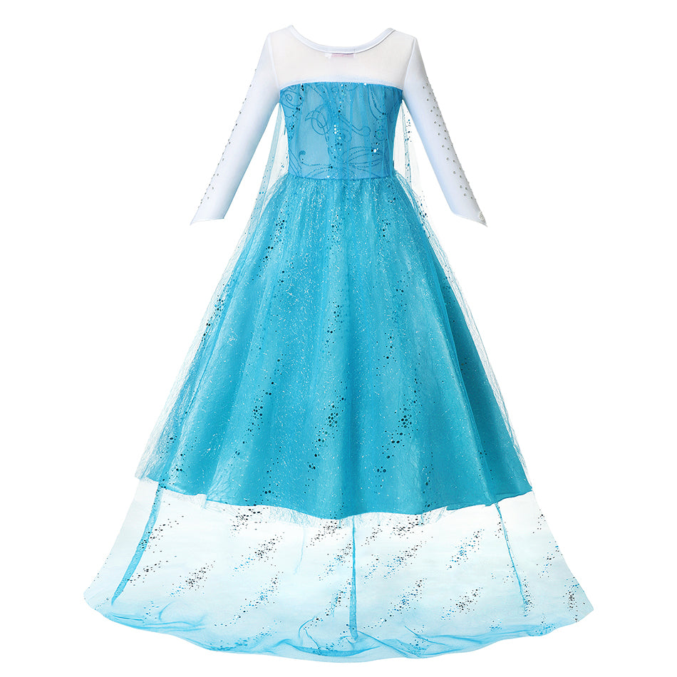 houten Democratie Zelfgenoegzaamheid Elsa jurk - Lange mouw - Frozen - Prinsessenjurk - Verkleedkleding –  Prinsessendroom.nl