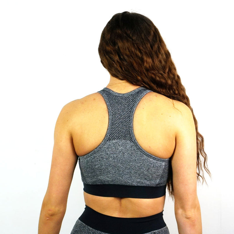 AON VELOCITY SPORTS BRA - GREY - AonActivewear