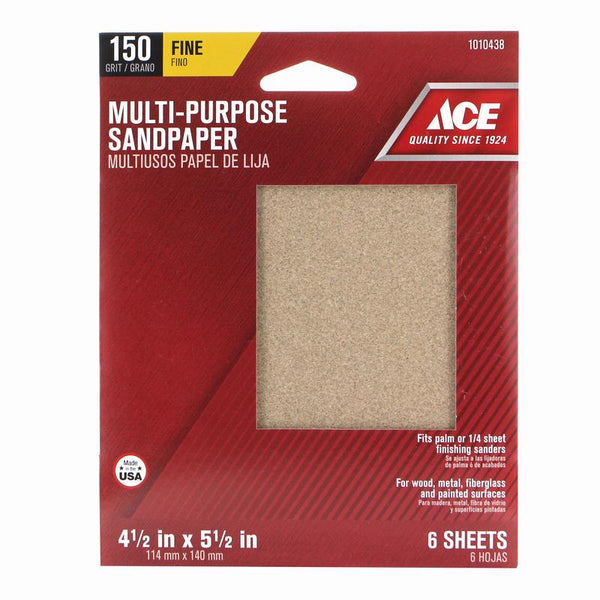 Ace 5 in. L X 3 in. W X 1 in. 220 Grit Extra Fine 2-Sided Sanding Sponge -  Ace Hardware