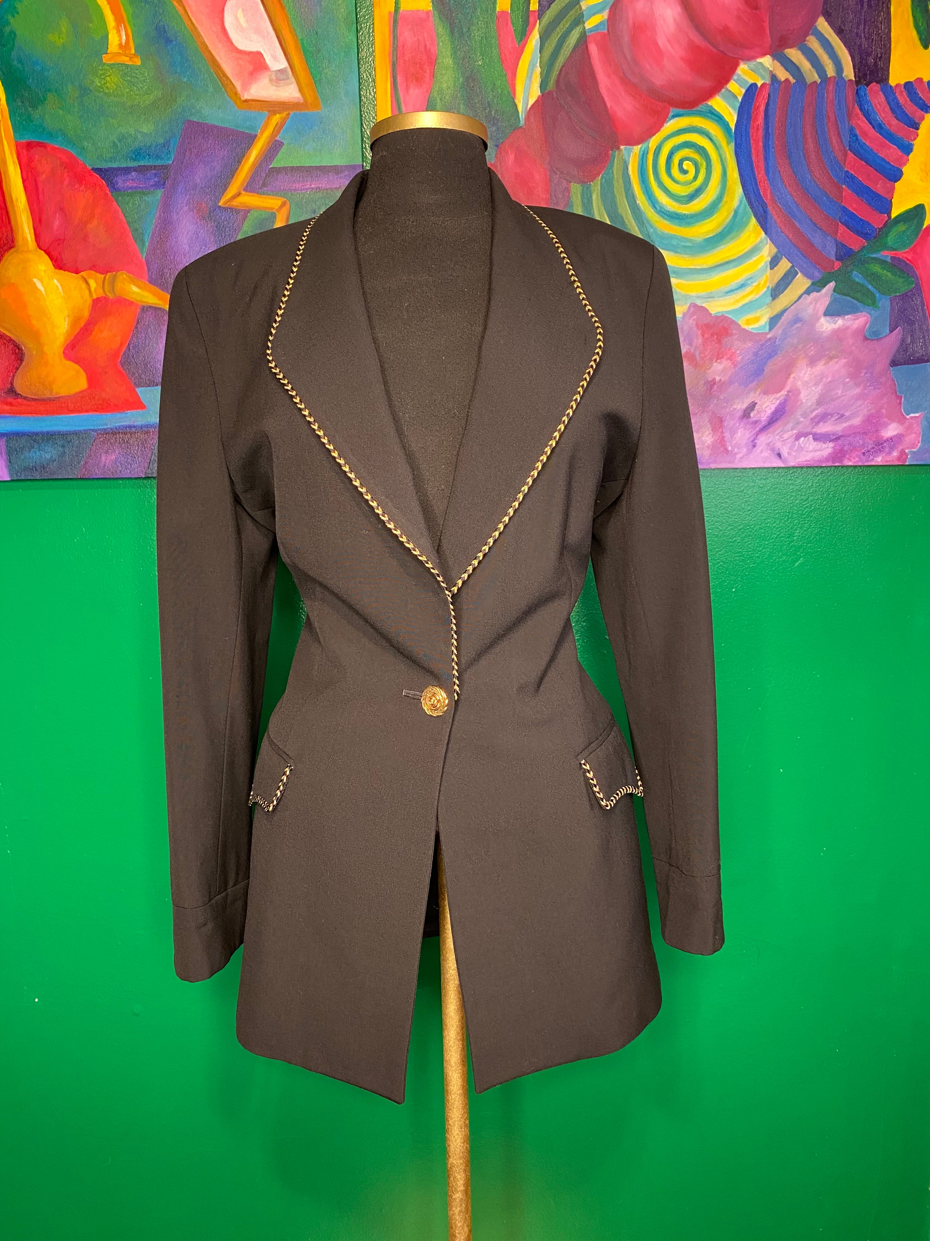 Golden Black Blazer