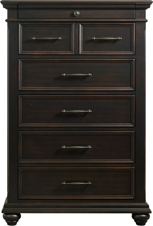 Elements International Slater 7 Drawer Chest in Black