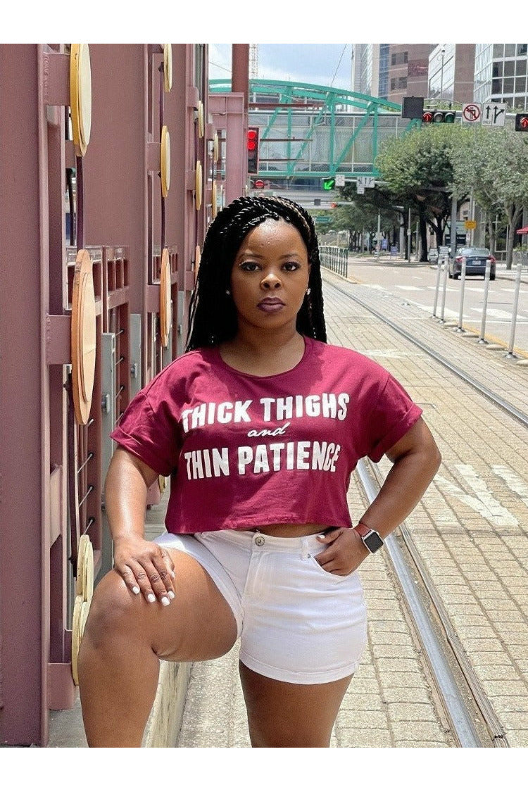 Thick Thighs/Thin Patience T-shirt — Craft Country by Norma