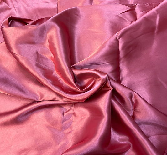 Clearance -bright pink satin silk yardage – My Fabric Dresser