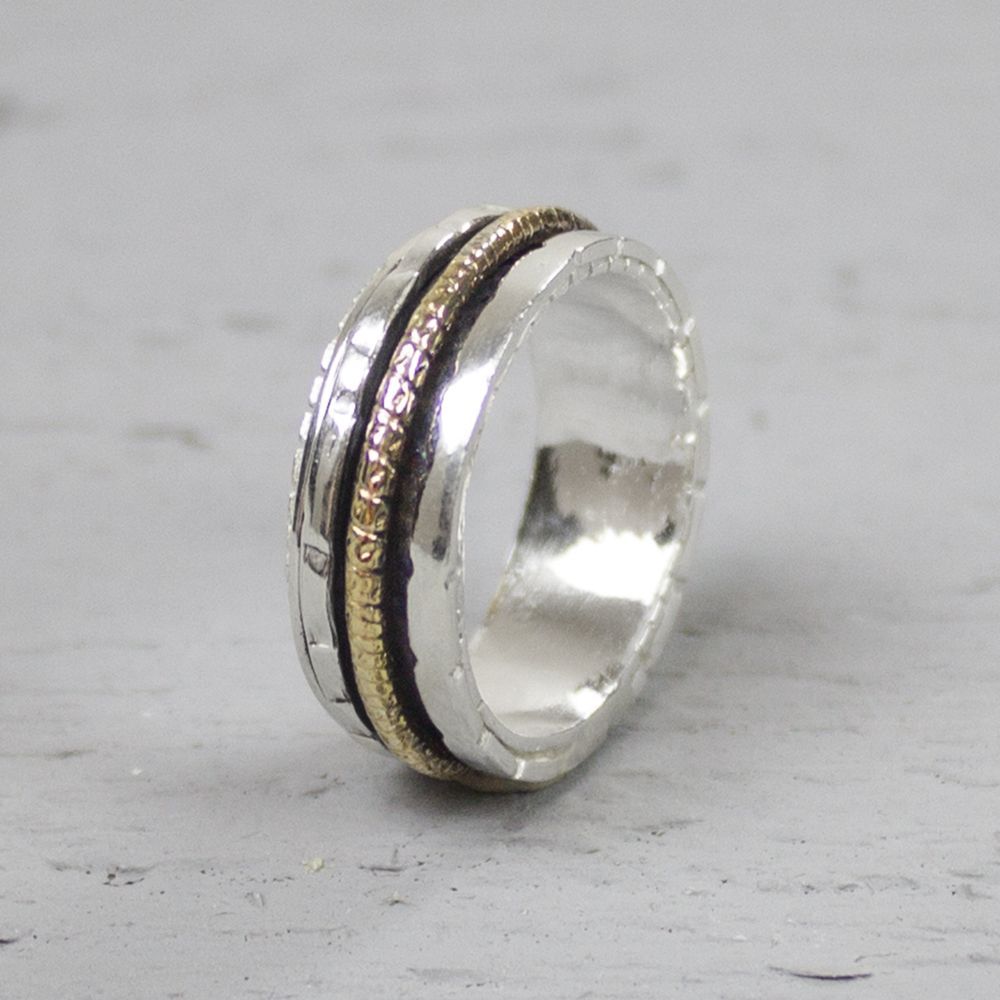 zege Lift Vies Jeh Jewels ring zilver met goldfilled losse ring 18483 – Mignon Juwelier &  Goudsmeden