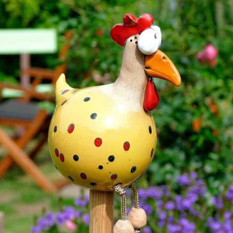 Yard Art Decor Chicken Garden Lawn Plug Hen Rooster Ornaments Hens Bir