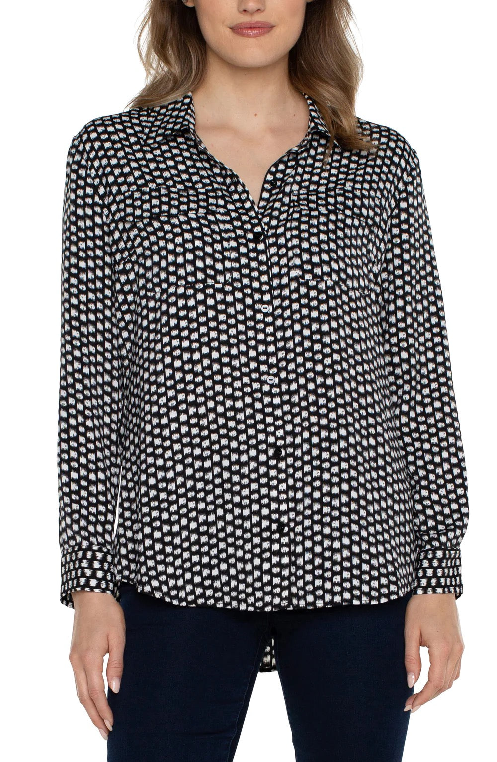 Black & White Dot Blouse