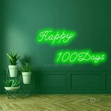 Load image into Gallery viewer, InsNeon Factory Happy 100Days Neon Wedding Sign

