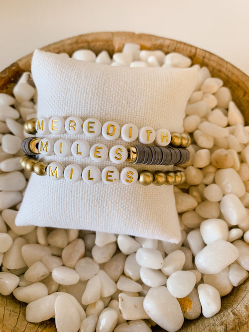 Personalized goldie beads CANDY letter bracelet – KBJewels555