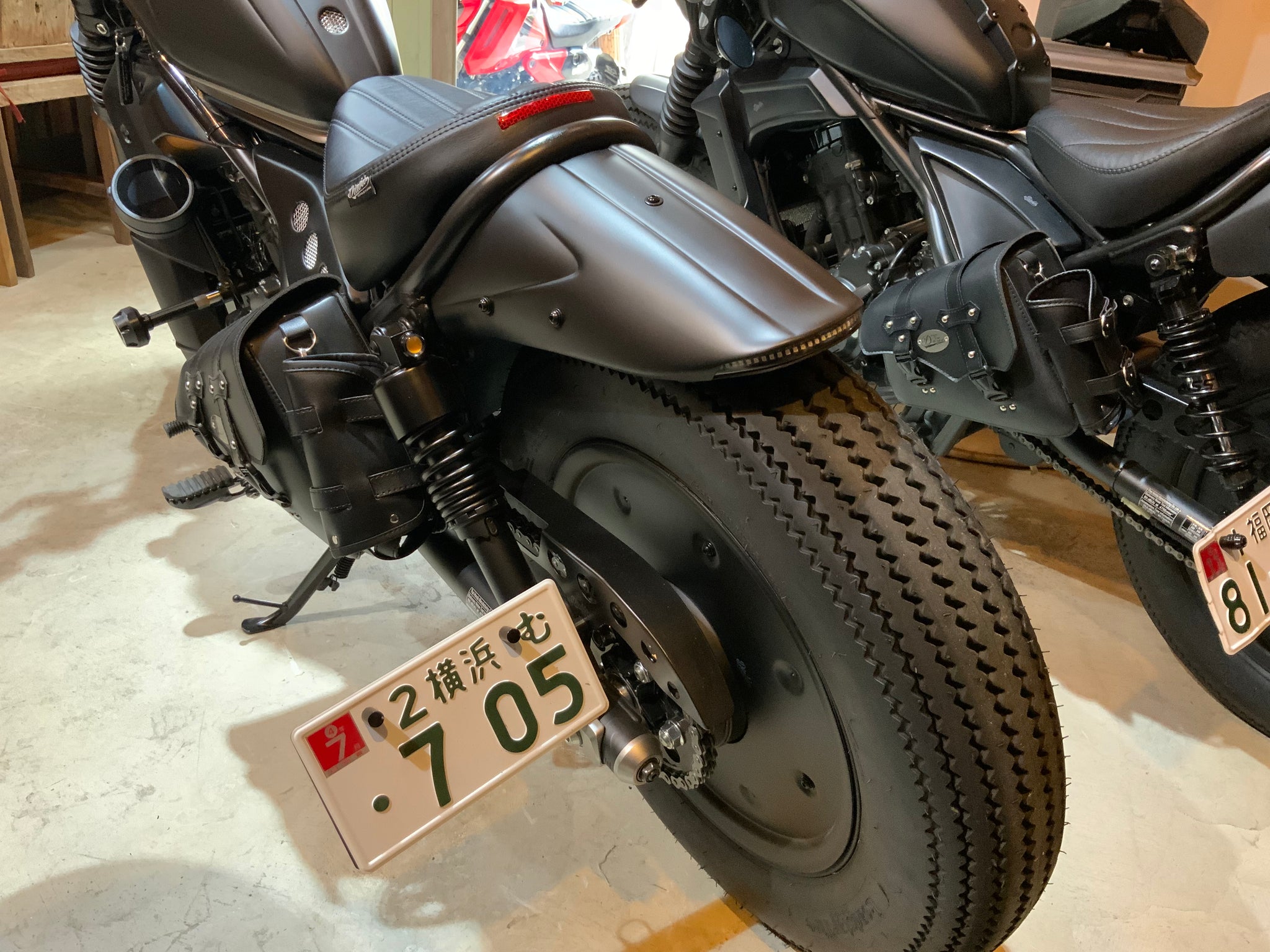 レブル250 向け スーパーショートリアフェンダーandサイドナンバー