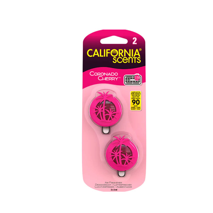 California Scents Air Freshener 4-Pack Car Air Freshener (Coronado Cherry)