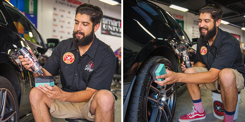 Chemical Guys - The secret to a long lasting and high shine tire dressing  application: Nonsense and Tire Kicker!⁣ ⁣ Use Nonsense All Purpose Cleaner  to give your tires a deep clean