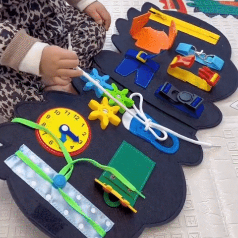 Joyreal Planche d'activités sensorielles Montessori en bois pour  tout-petits - Pour la motricité fine, les voyages, les jouets sensoriels  éducatifs