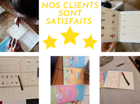 Grand Cahier Ecriture Magique Francais, 4 Livres Calligraphie Enfant  Reutilisabl