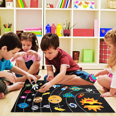 Feutre Tissu Tableau d'apprentissage Vêtements de bébé Bouton Puzzle  cérébral Jouets Compétences de vie Pratique Éducation Conseil Livre en  tissu, 28 * 32cm Shibaod