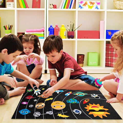 Planche en feutre mural pour apprentissage précoce des aides pédagogiques  pour